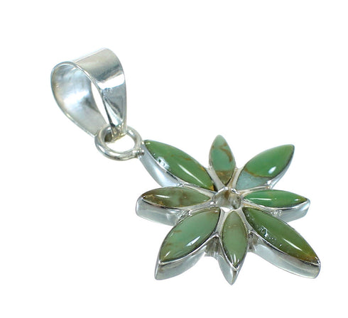 Silver Turquoise Flower Jewelry Pendant MX65366
