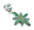 Southwest Flower Silver Turquoise Pendant MX65368