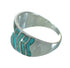 Southwestern Turquoise Silver Ring Size 5-3/4 YX79255