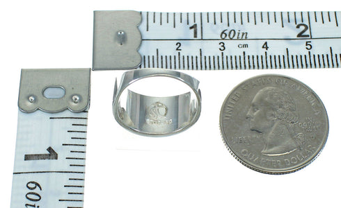 Southwestern Turquoise And Silver Ring Size 4-1/2 YX79266