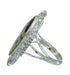 Silver Native American Village Design Southwestern Multicolor Ring Size 6 AX79254