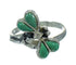 Turquoise Southwestern Sterling Silver Dragonfly Jewelry Ring Size 6-1/4 AX79480