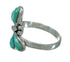 Turquoise Sterling Silver Dragonfly Jewelry Ring Size 4-3/4 AX79495