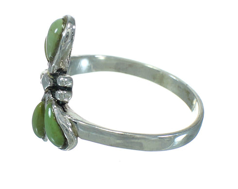 Turquoise Sterling Silver Dragonfly Ring Size 7-1/4 AX79496