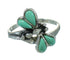 Turquoise Inlay Silver Dragonfly Ring Size 7-1/2 AX79502