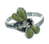 Silver Turquoise Inlay Dragonfly Southwest Ring Size 7-1/2 AX79506