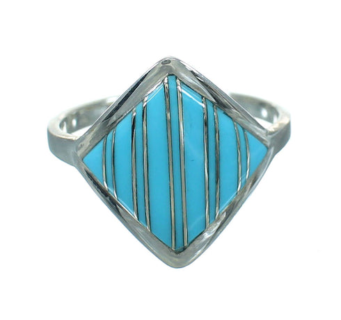 Silver Turquoise Southwestern Ring Size 8-1/2 YX69813
