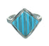 Silver Turquoise Southwestern Ring Size 8-1/2 YX69813