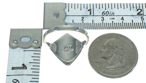 Silver Turquoise Southwestern Ring Size 8-1/2 YX69813