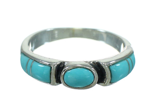 Genuine Sterling Silver And Turquoise Southwestern Ring Size 6-1/4 YX69869