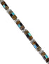 Sterling Silver Southwest Multicolor Link Bracelet AX65932
