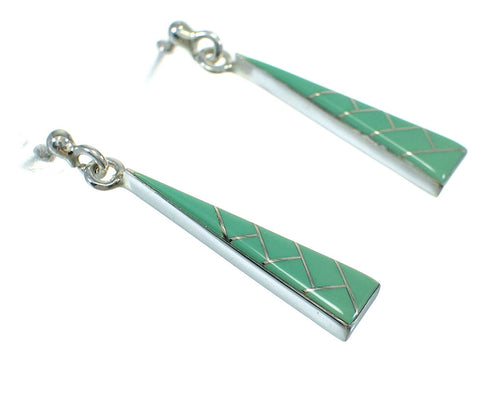 Sterling Silver Turquoise Southwest Post Dangle Earrings VX64247