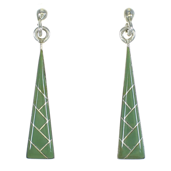 Genuine Sterling Silver Turquoise Southwest Post Dangle Earrings VX64250