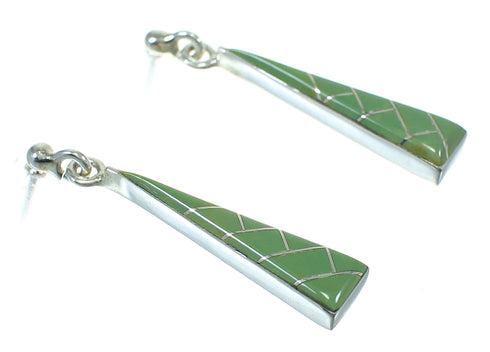 Genuine Sterling Silver Turquoise Southwest Post Dangle Earrings VX64250