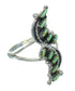 Turquoise Needlepoint Sterling Silver Southwestern Ring Size 8 YX80992