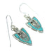 Turquoise And Sterling Silver Eagle Arrowhead Hook Dangle Earrings YX78845
