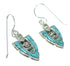 Silver Turquoise Bear Arrowhead Hook Dangle Earrings YX78859