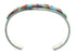 Southwest Genuine Sterling Silver Multicolor Inlay Cuff Bracelet VX65689