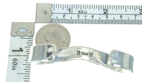 Southwest Genuine Sterling Silver Multicolor Inlay Cuff Bracelet VX65689