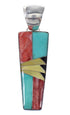 Southwest Multicolor Inlay Silver Pendant MX64799