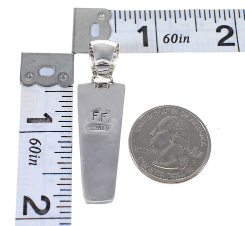 Southwest Multicolor Inlay Silver Pendant MX64799