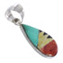 Multicolor Authentic Sterling Silver Tear Drop Pendant MX64810