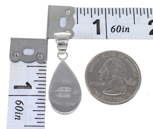 Multicolor Authentic Sterling Silver Tear Drop Pendant MX64810