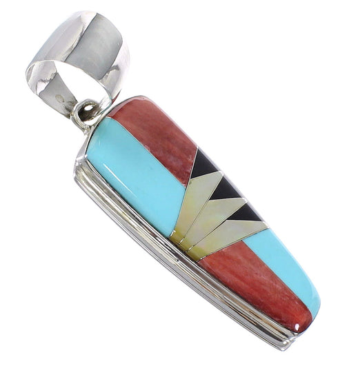Sterling Silver Southwest Multicolor Pendant MX64813