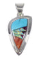 Silver Southwest Multicolor Inlay Pendant MX64818