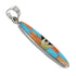Multicolor Inlay Southwest Sterling Silver Pendant MX64830