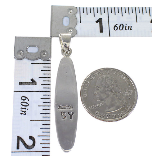 Multicolor Inlay Southwest Sterling Silver Pendant MX64830