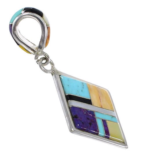 Multicolor Southwest Sterling Silver Pendant MX64852