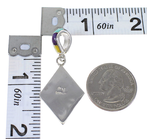 Multicolor Southwest Sterling Silver Pendant MX64852