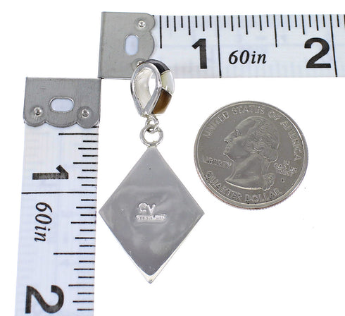 Silver Multicolor Southwest Pendant MX64899