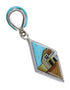 Southwest Silver Native American Village Design Multicolor Pendant MX64921