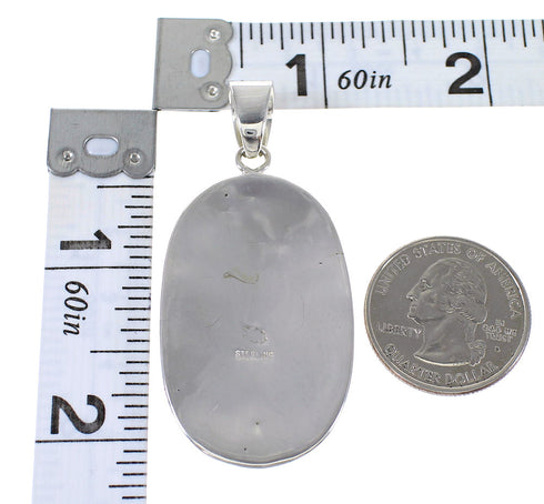 Native American Pueblo Design Southwest Multicolor Silver Pendant MX64925
