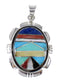 Authentic Sterling Silver Multicolor Southwest Pendant MX64933