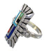 Sterling Silver And Multicolor Southwestern Jewelry Ring Size 7 YX75937