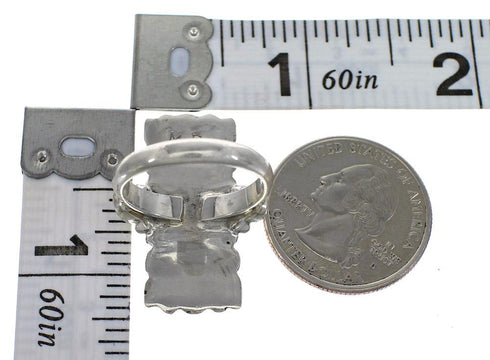 Silver Multicolor Southwestern Jewelry Ring Size 5-1/4 YX75922