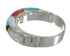 Authentic Sterling Silver Southwestern Multicolor Inlay Jewelry Ring Size 8-1/2 QX75284