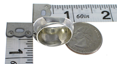 Water Wave Multicolor Silver Southwest Ring Size 7-1/4 YX75524