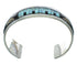 Sterling Silver Multicolor Native American Village Or Pueblo Design Southwest Cuff Bracelet RX69150
