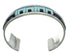Southwestern Sterling Silver Multicolor Inlay Native American Village Design Cuff Bracelet RX69155
