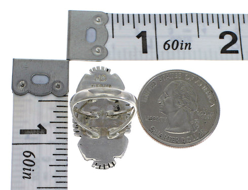 Multicolor Inlay Silver Southwest Ring Size 6-1/2 QX77777