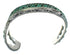 Turquoise Needlepoint Sterling Silver Water Waves Cuff Bracelet RX78328