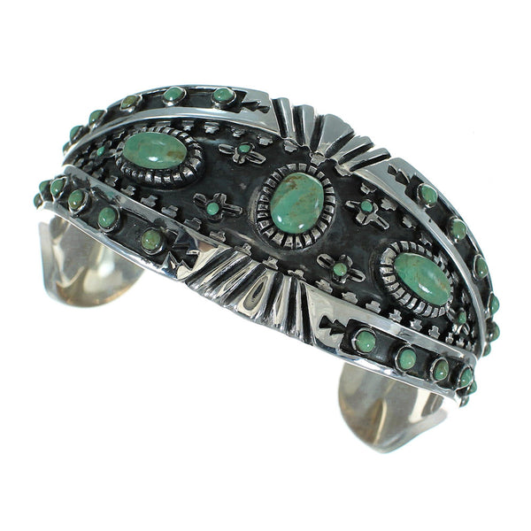 Genuine Sterling Silver Turquoise Cuff Bracelet RX78362