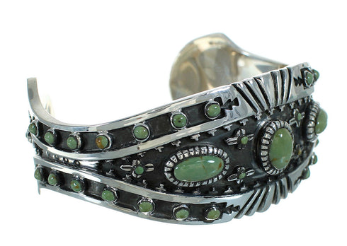 Turquoise Sterling Silver Southwestern Cuff Bracelet RX78366