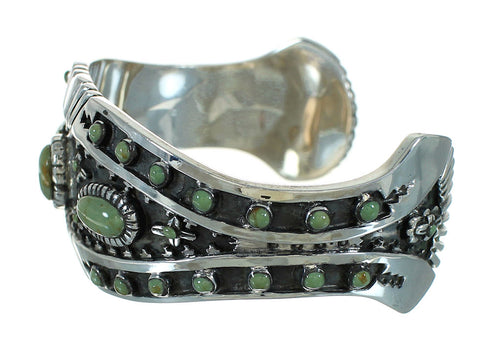 Turquoise Sterling Silver Southwestern Cuff Bracelet RX78366