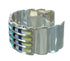 Genuine Sterling Silver Multicolor Inlay Southwestern Cuff Bracelet AX78086
