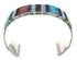 Genuine Sterling Silver Southwest Multicolor Inlay Cuff Bracelet AX78088